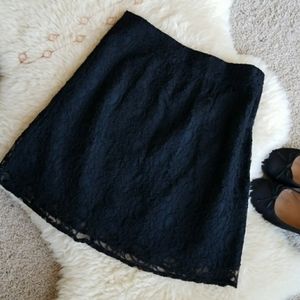 Shelli Segal S Black Lace Short Skirt